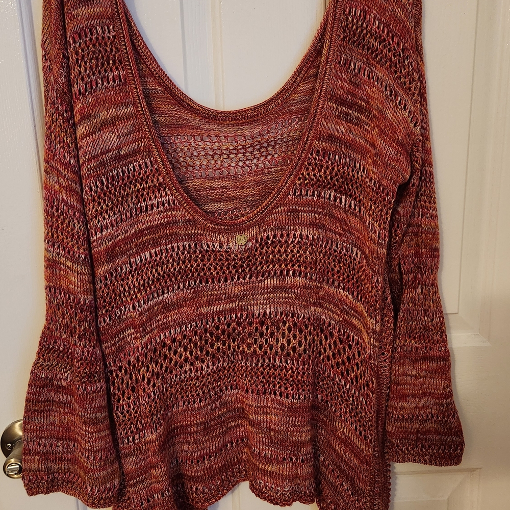 Billabong Multicolor Knit Scoop Neck Sweater